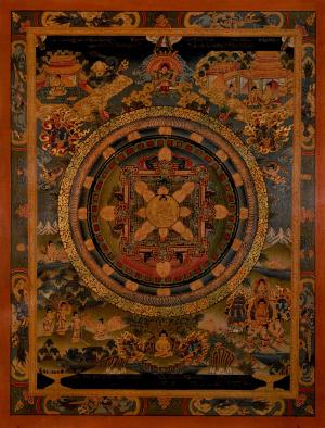 Buddha Mandala | Wall Hanging Yoga Meditation Canvas Art | Mindfulness Meditation Object of Focus For Our Wellbeing | Tibetan Buddhism